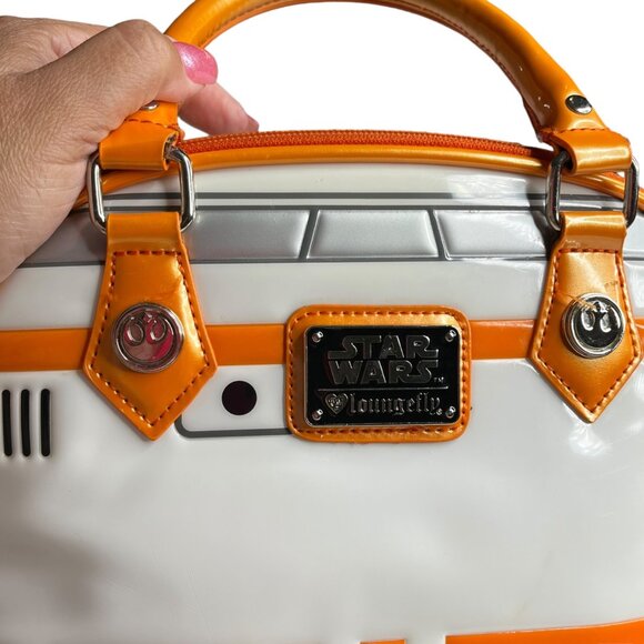 Star Wars Loungefly BB-8 Mini Handbag With Dual Handles & Zipper Closure - Picture 5 of 5